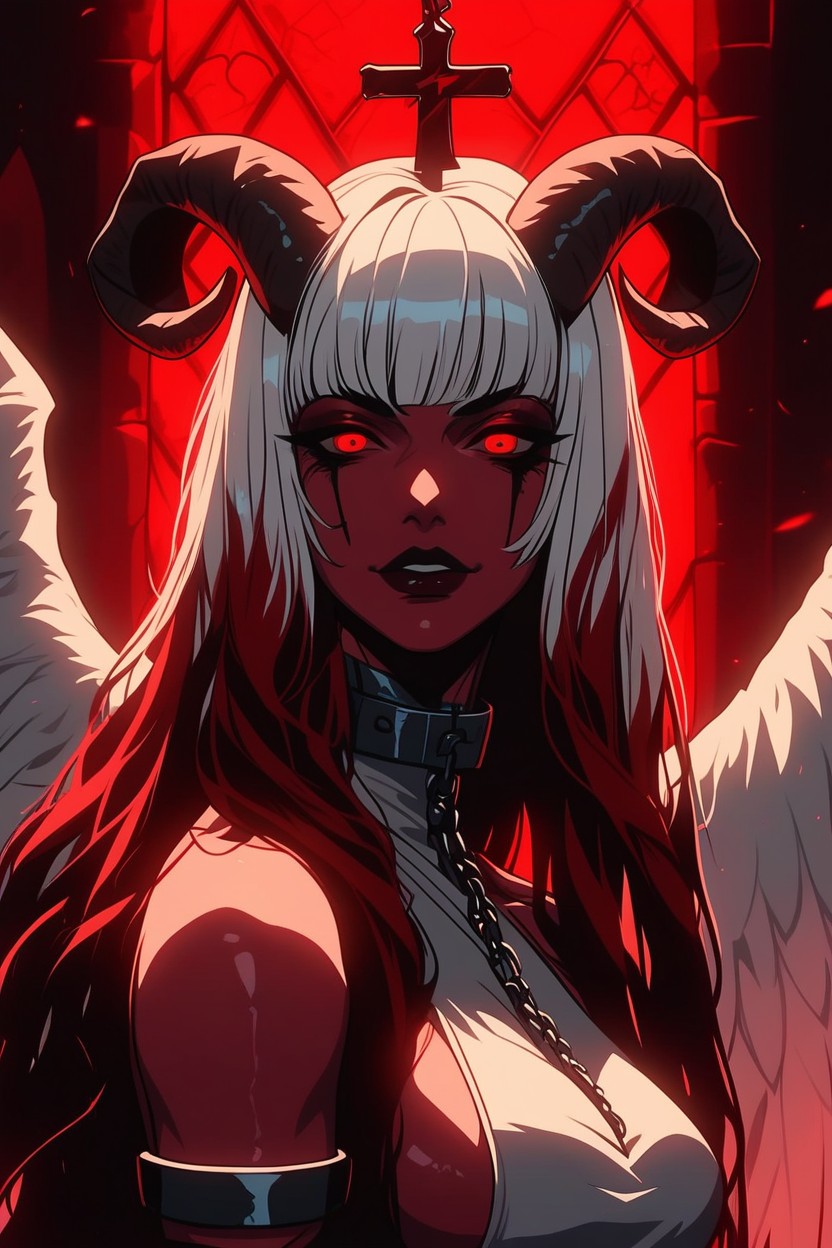 Goat Horns, Large Breasts, 18+ Hentai AI Porn