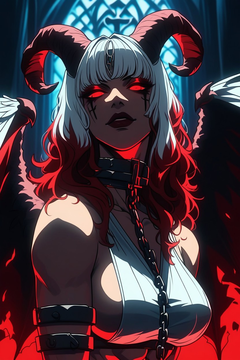 Fit, Teufel, Huge Wings Hentai KI Porno