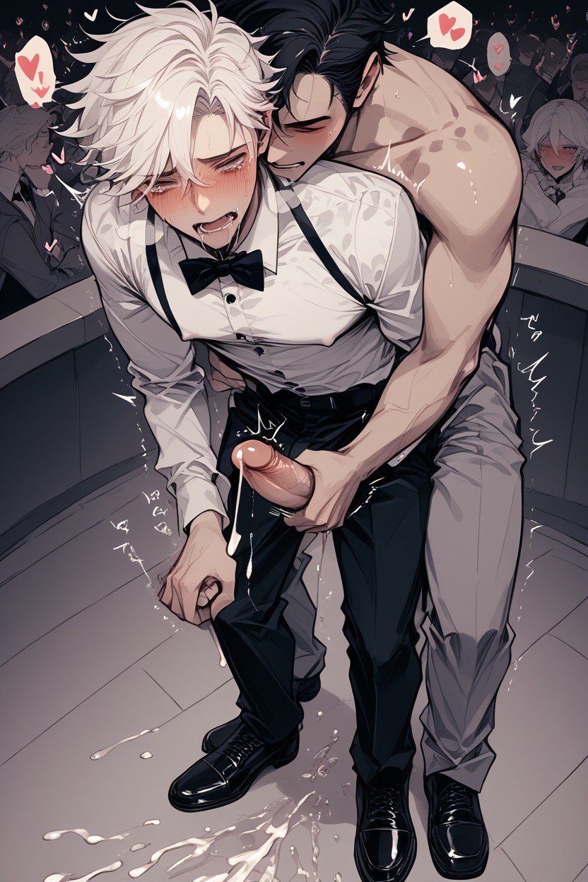 Grabbed From Behind, Motion Lines, Crowd Background AI Gay Porn