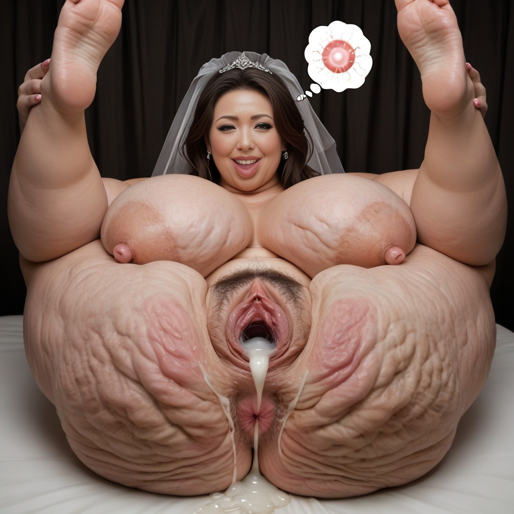 White Lingerie, Legs Up, Ahegao MILF AI Porn