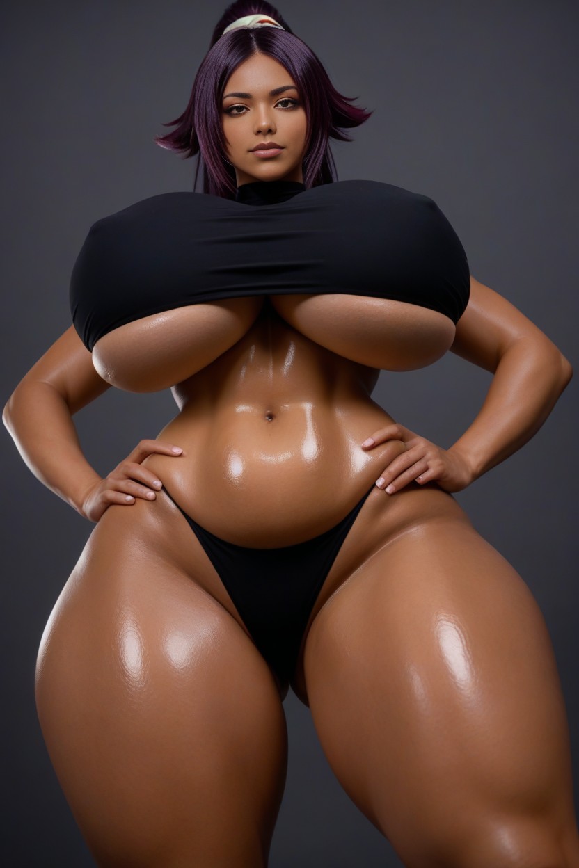 Super Sized Thighs, Tanned Skin, Oiled Skin AI Porn