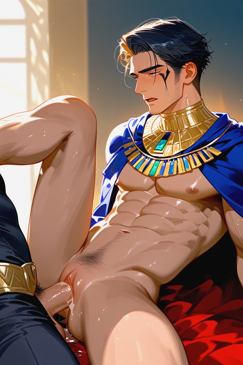 Muscular, Transman Vagina Fully Visible Visible, Both Naked AI Gay Porn