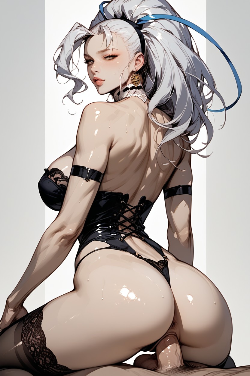 Horny, Slightly Tired Face, Lingerie AI Porn