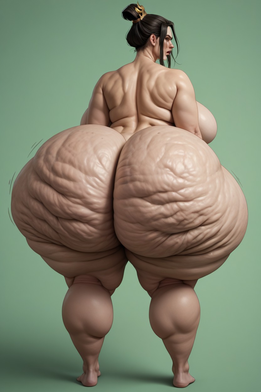 Full Body, Gigantic Butt, Extremely Large Ass AI Porn