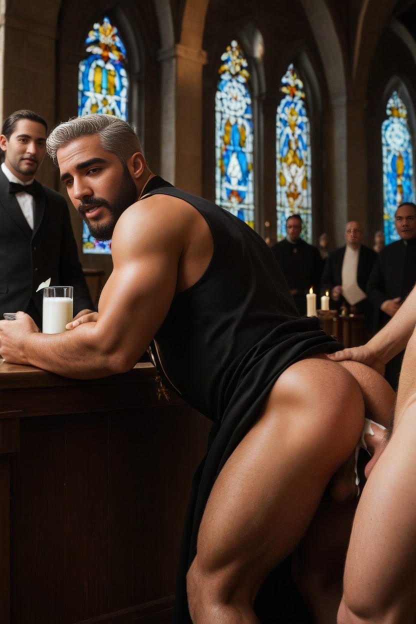 Homosexual, 18+, Priest Clothes AI Gay Porn