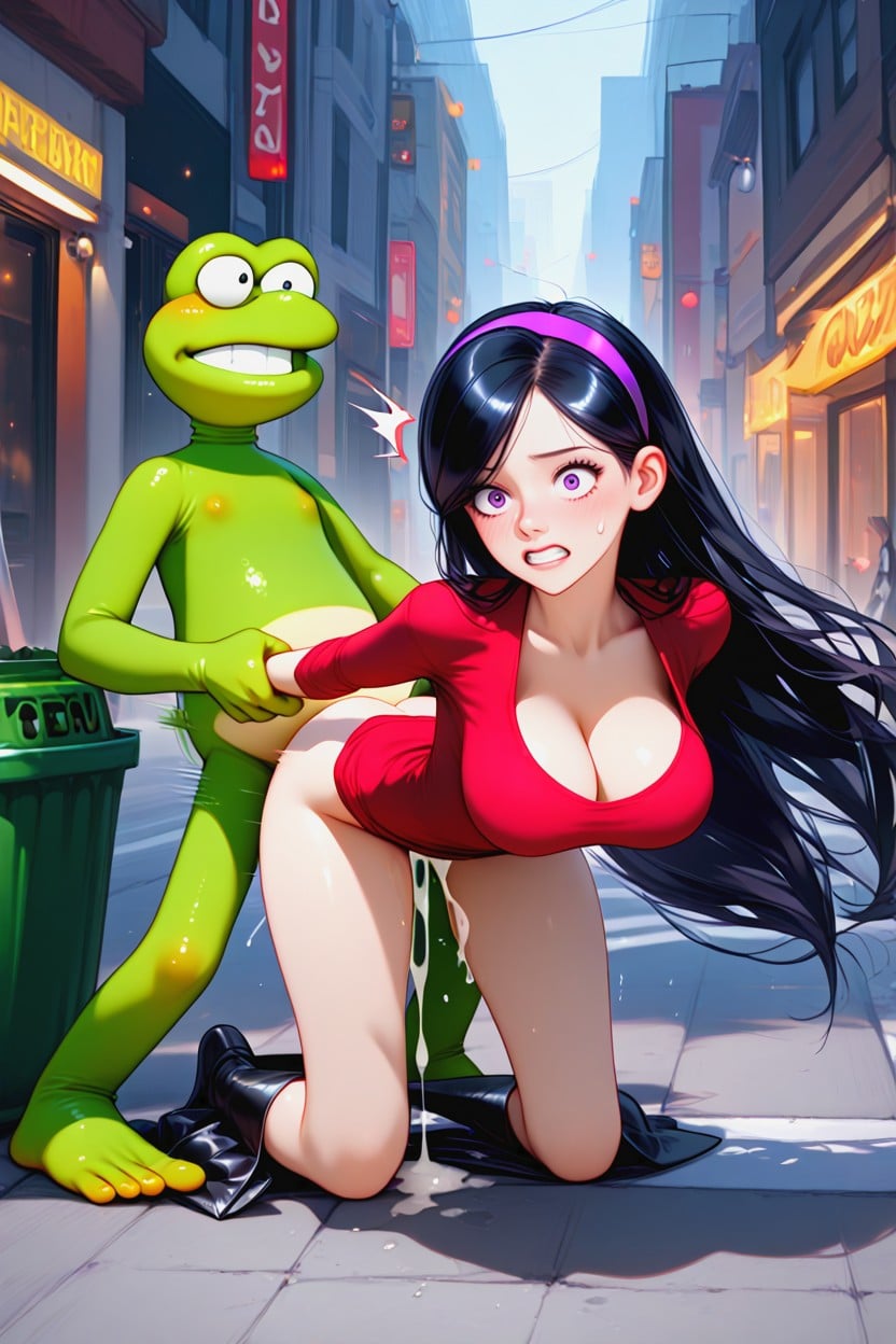 Kermit The Frog From The Muppets, Fit, Eye Wide Open AI Porn