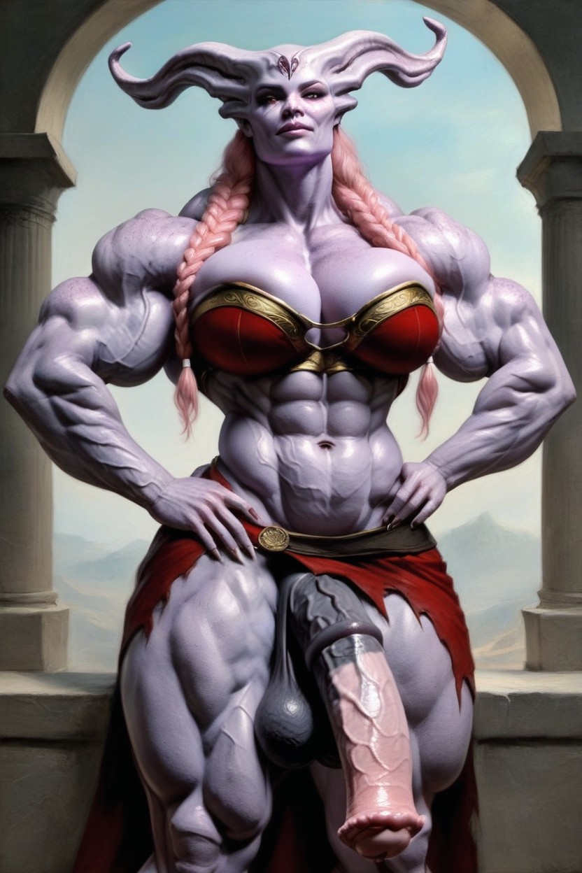 Tilt Head, Long Alien Ears, V-muscles AI Porn