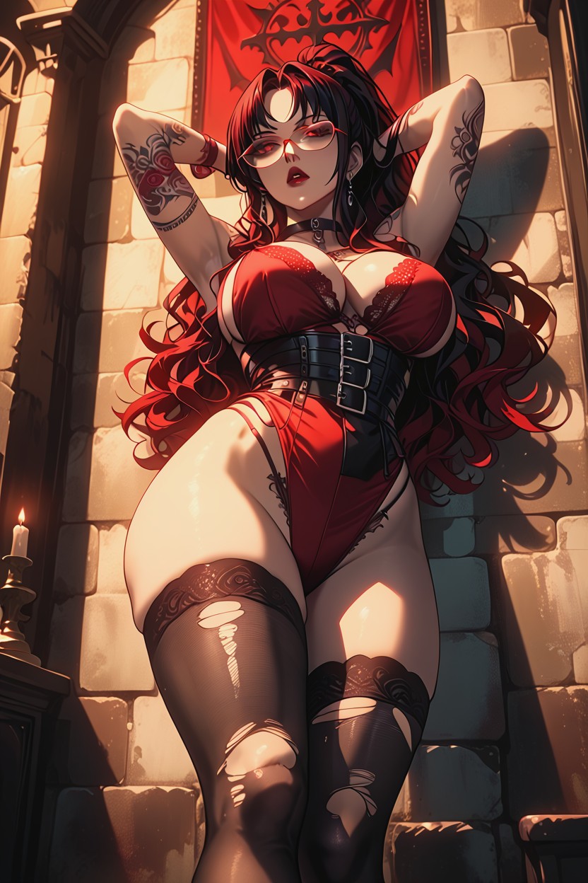 Tattoos, Glowing Tattoos Blazing Across Her Body, 困惑的表情 AI黃漫