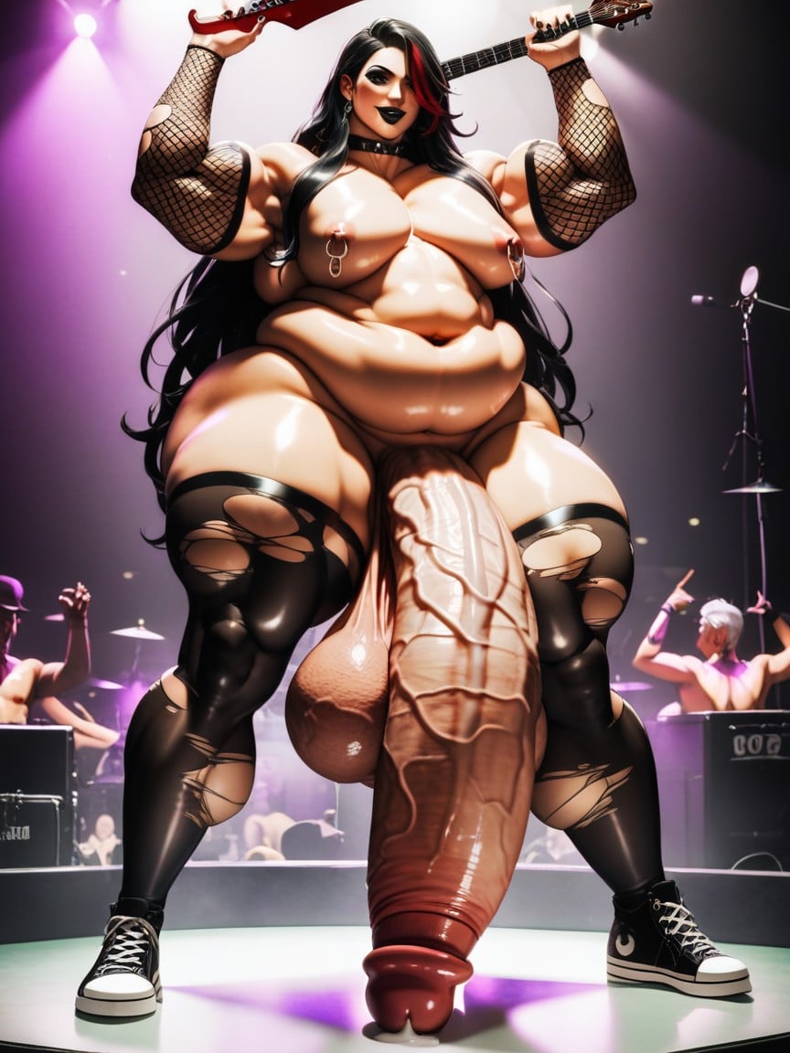 Smooth Skin, Morbidly Obese, Broad Shoulders Porno IA transsexuelle