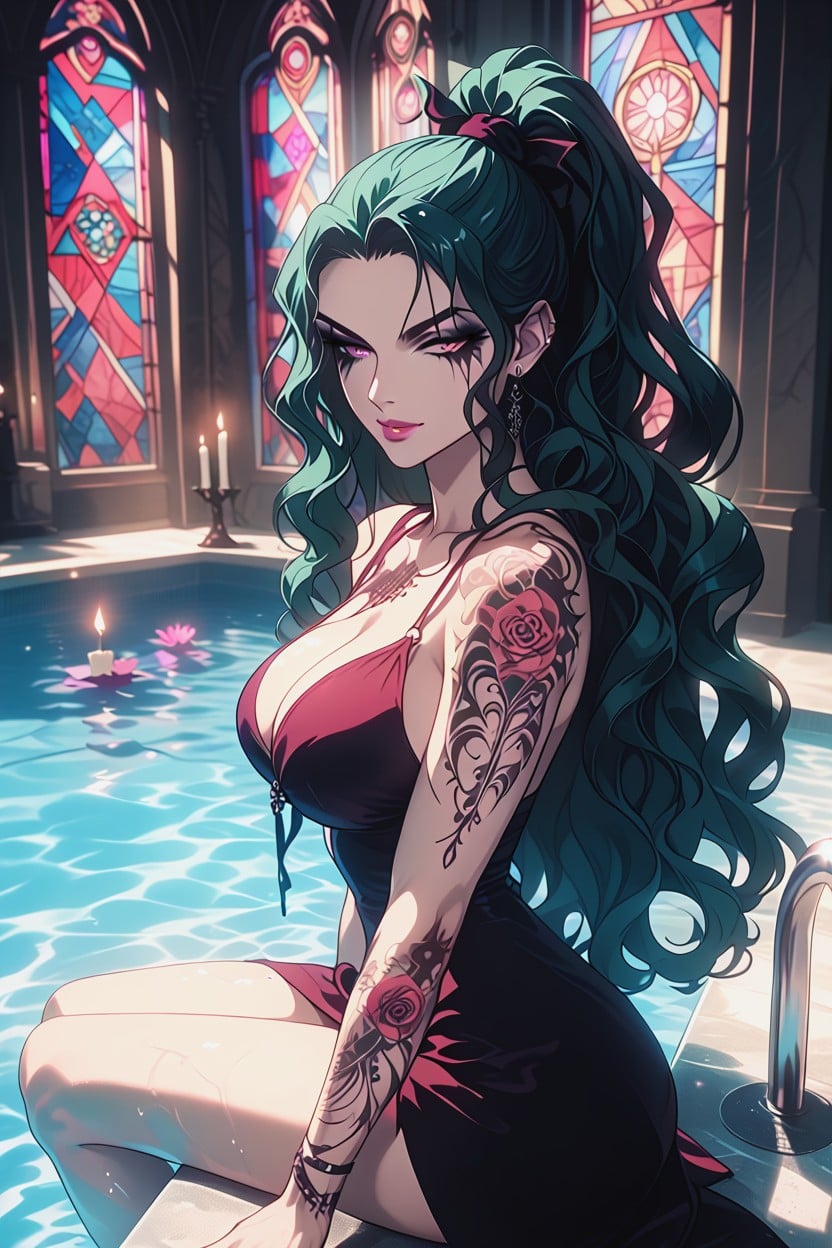 Smirk, Cinematic Lighting, Black Nails Hentai AI Porn