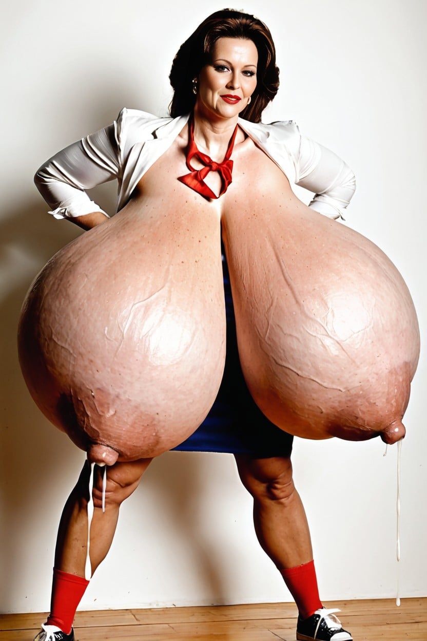 Simple Background, Hyper Breasts, Plump Lips AI Porn