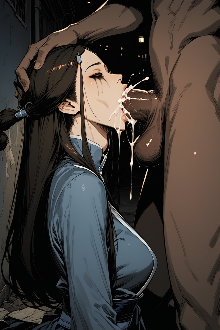 Trash, Blue Outfit, Night Hentai AI Porn