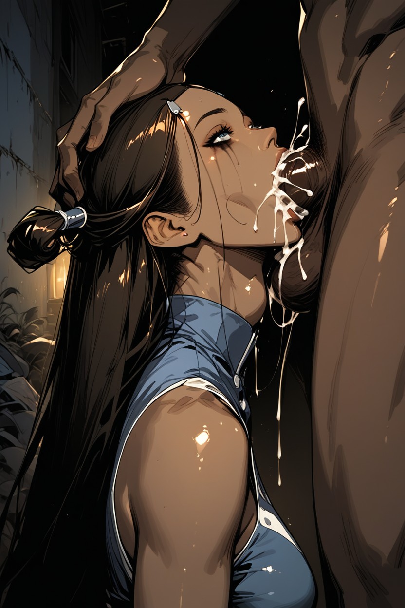 Back Alley, Soft Thighs, Medium Breast Hentai AI Porn