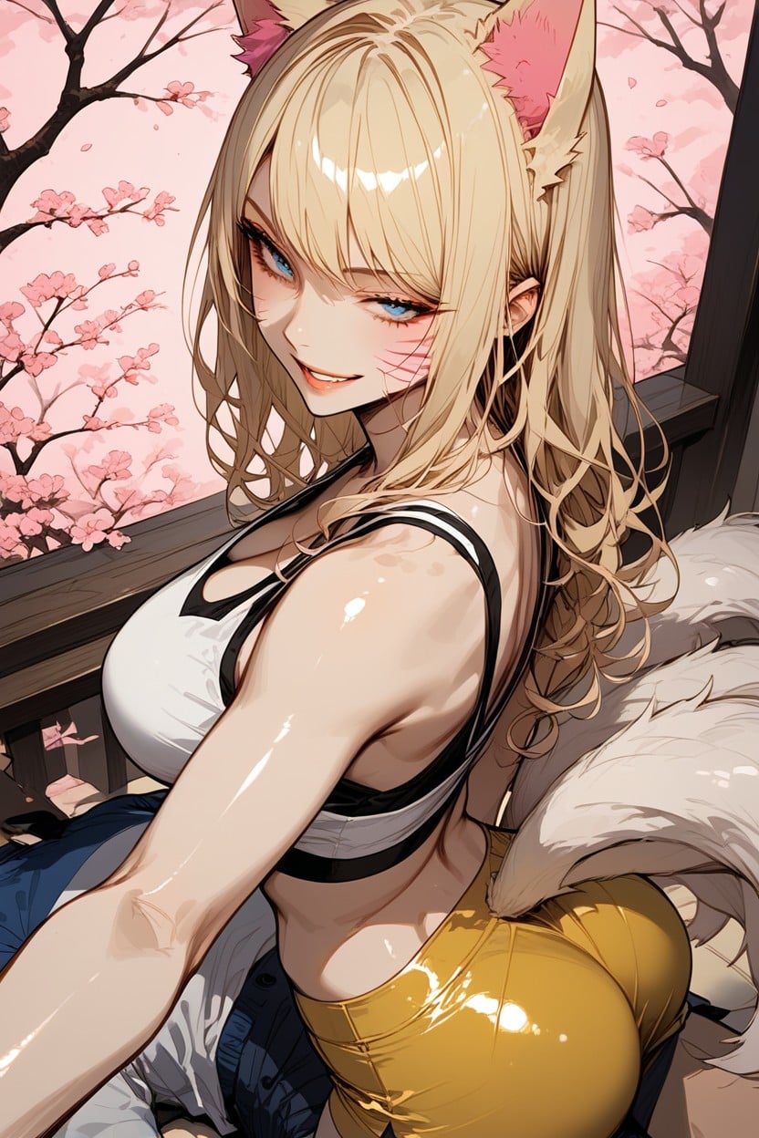 Skirt, Blue Eyes, Grinning Hentai AI Porn