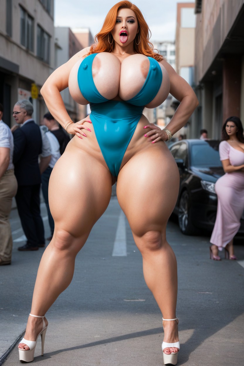 Hair, Hyper Massive Gigantic Spherical Breasts, Looking At Viewer AI Porn