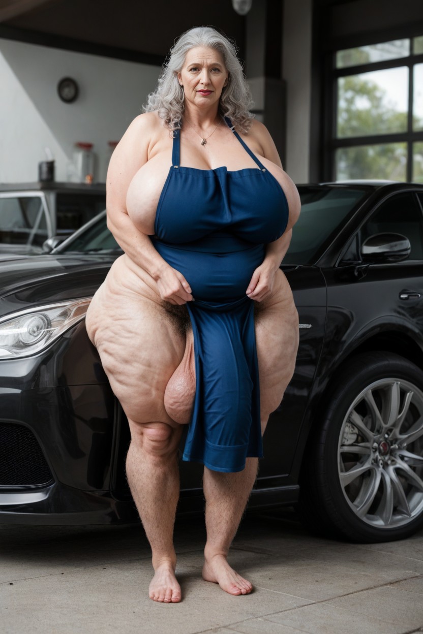 Lots Of Cum, Huge Obese Belly, Messy Hair AI Porn