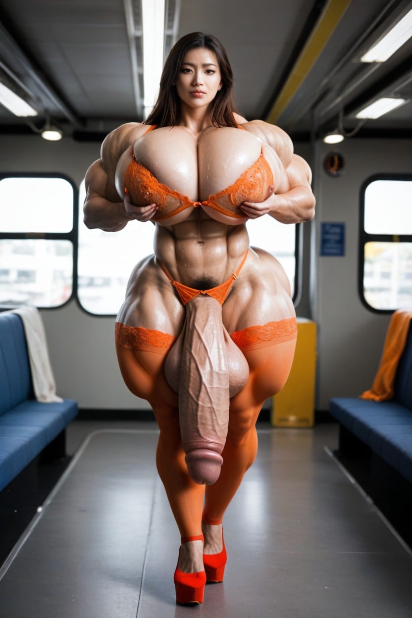 Huge Muscles, Tatouage, Balls Bra Porno IA transsexuelle