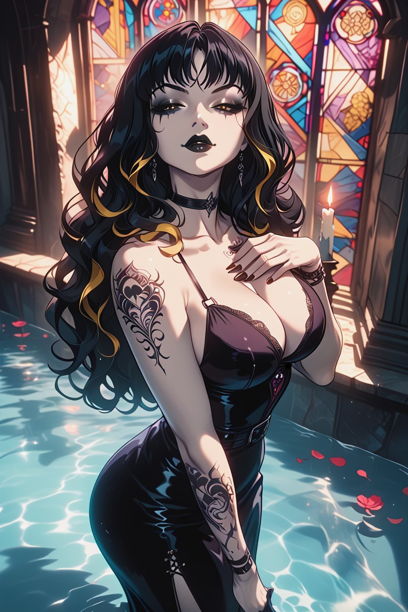 Veronica Vampire Woman, Dark Makeup, Smirk Hentai AI Porn
