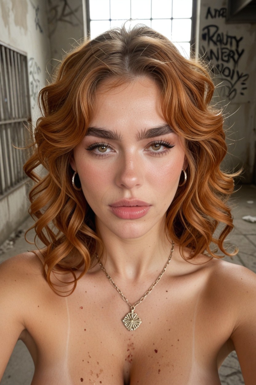Stains Walls, With A Healthy Glow And No Blemishes Expression, Graffiti On The Walls AI Porn