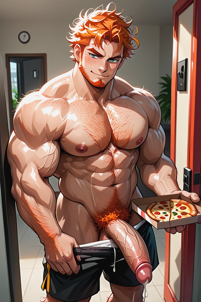 Corrida, Muscular Chest Big Pecs, Underwear Down Porno gay IA