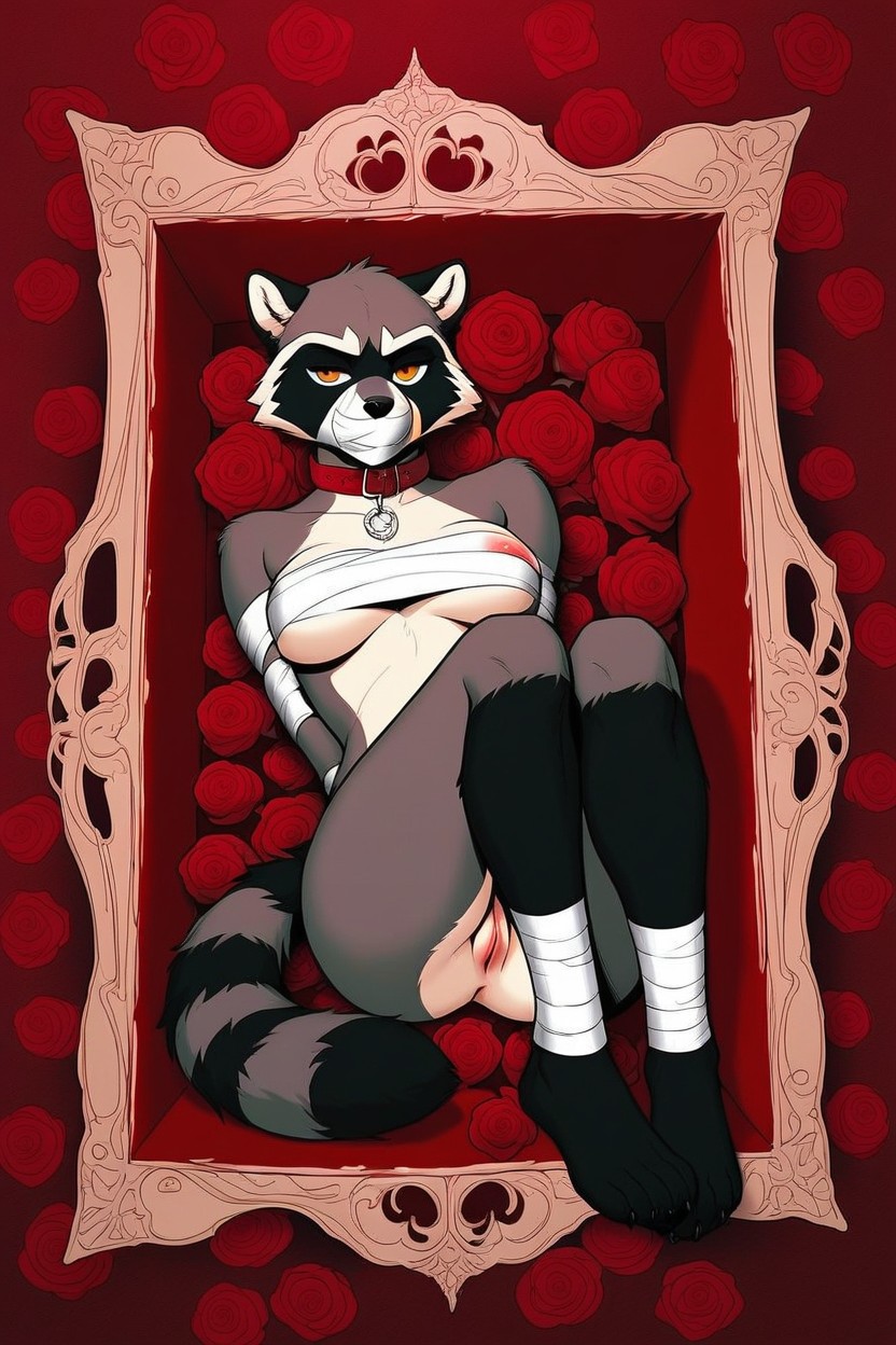 Curled Up In Box, Exaggeratedly Dazzling, Shoujo Manga Artwork AI獸人黃片