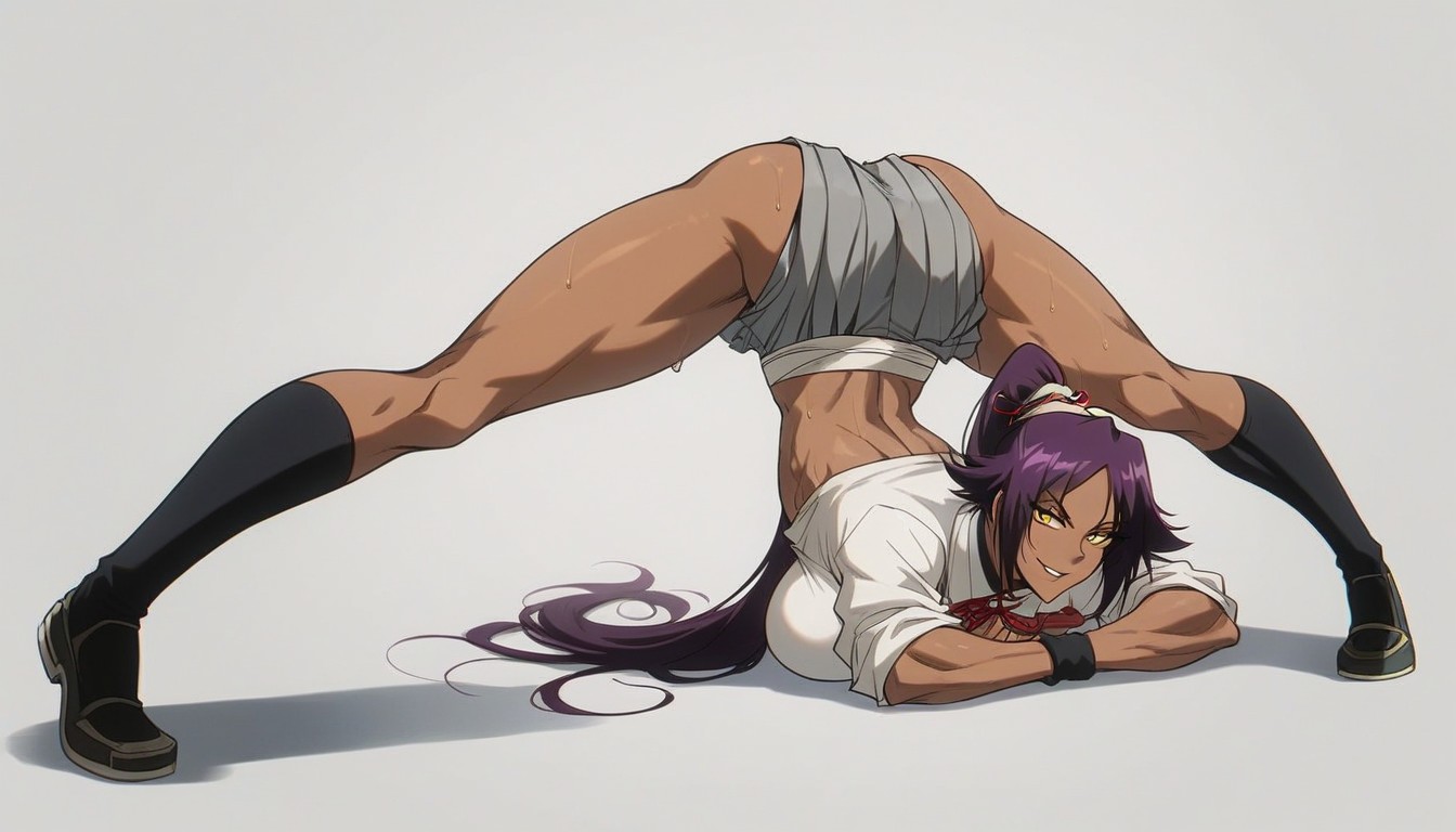 White Shirt, Yellow Eyes, Jack O Lantern Pose Hentai AI Porn