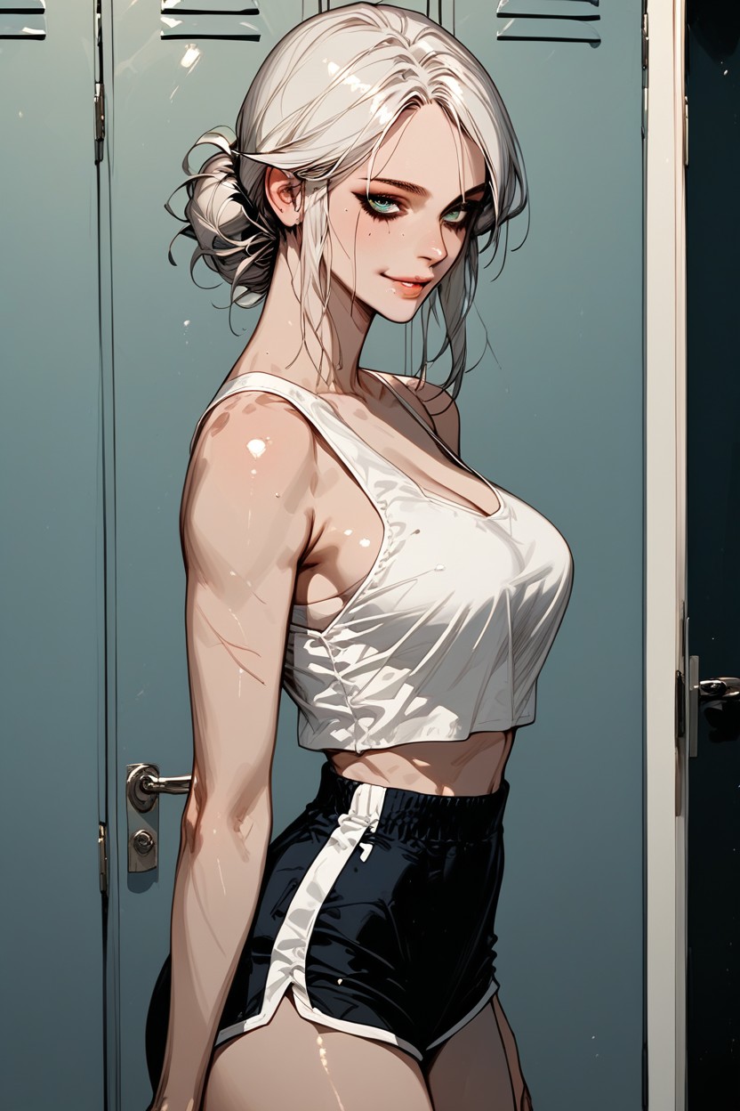 Natural Breasts, Wasp Waist, Model Hentai AI Porn
