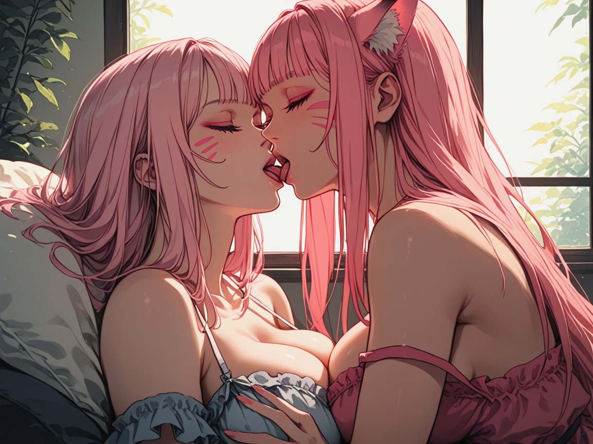 Busty Chest, Medium Breasts, Cozy Room Hentai AI Porn