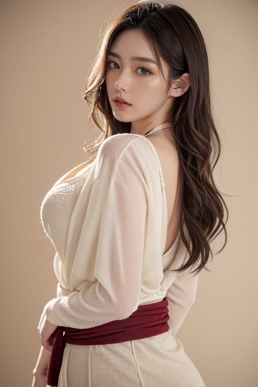Studio Shot, Pose, And Bright Red AI Porn