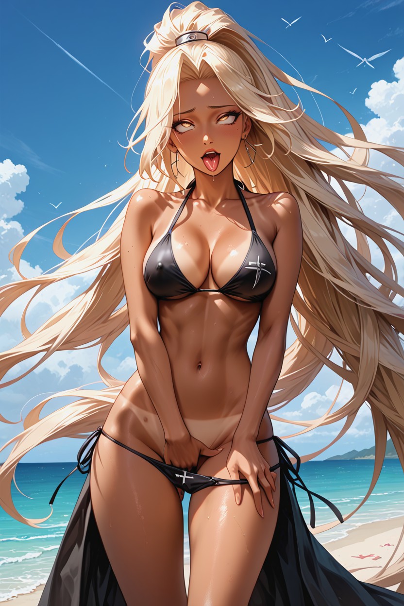 Bikini, Wavy, Wind In Hair AI Porn