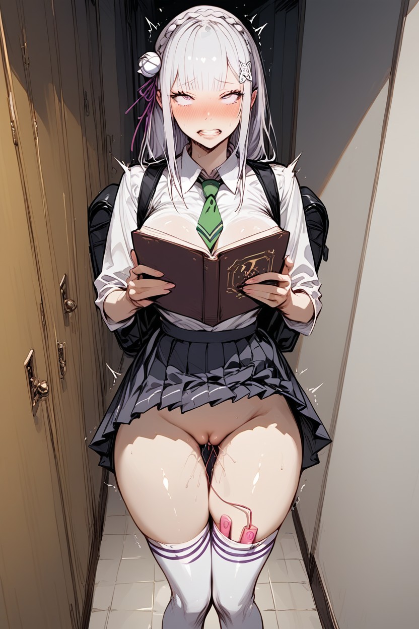 Detailed Eyes, Hiding Orgasm, 25+ Hentai AI Porn