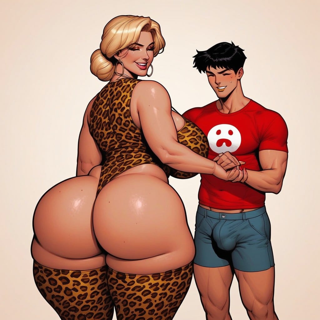 Milf, Lean Guy, Black Hair AI Porn