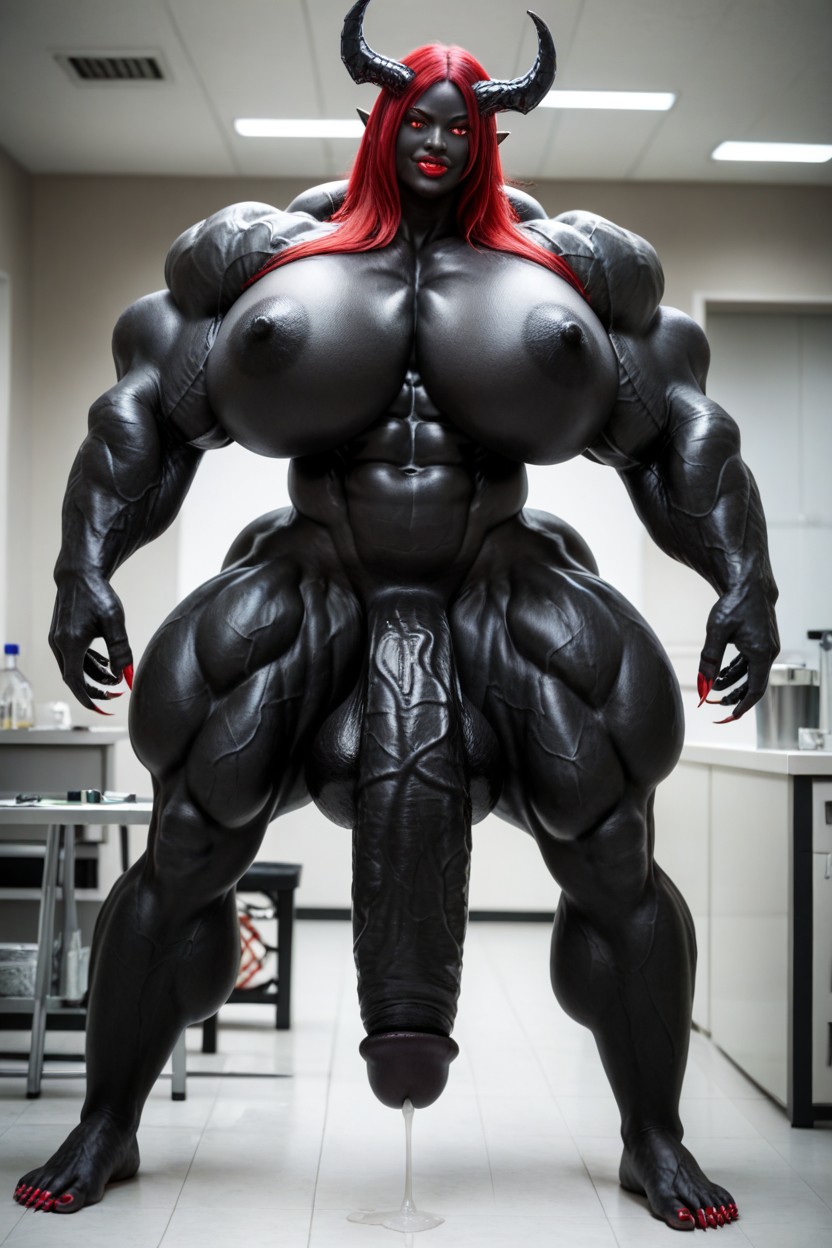 Big Claws, Red Nail, Abs Shemale AI Porn