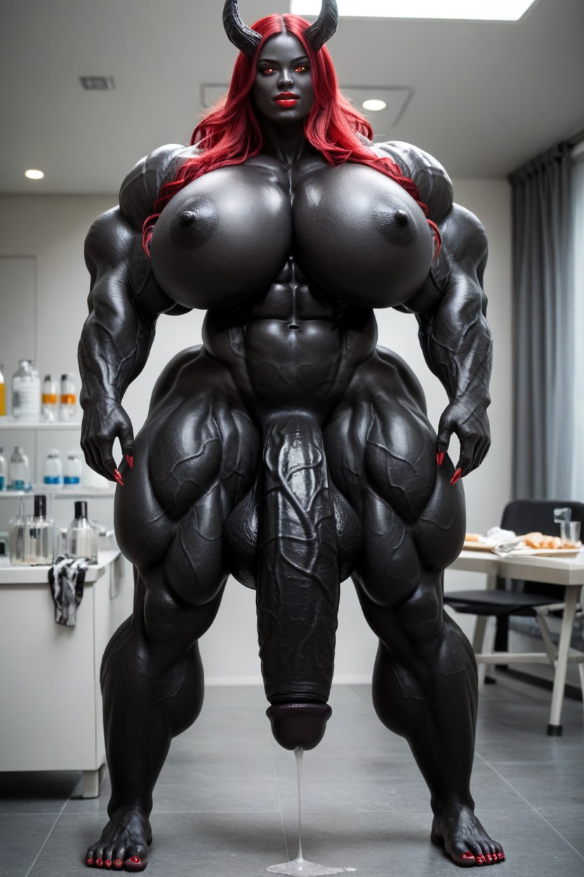 Gigantic Biceps, Muscular, Toned Muscles Shemale AI Porn
