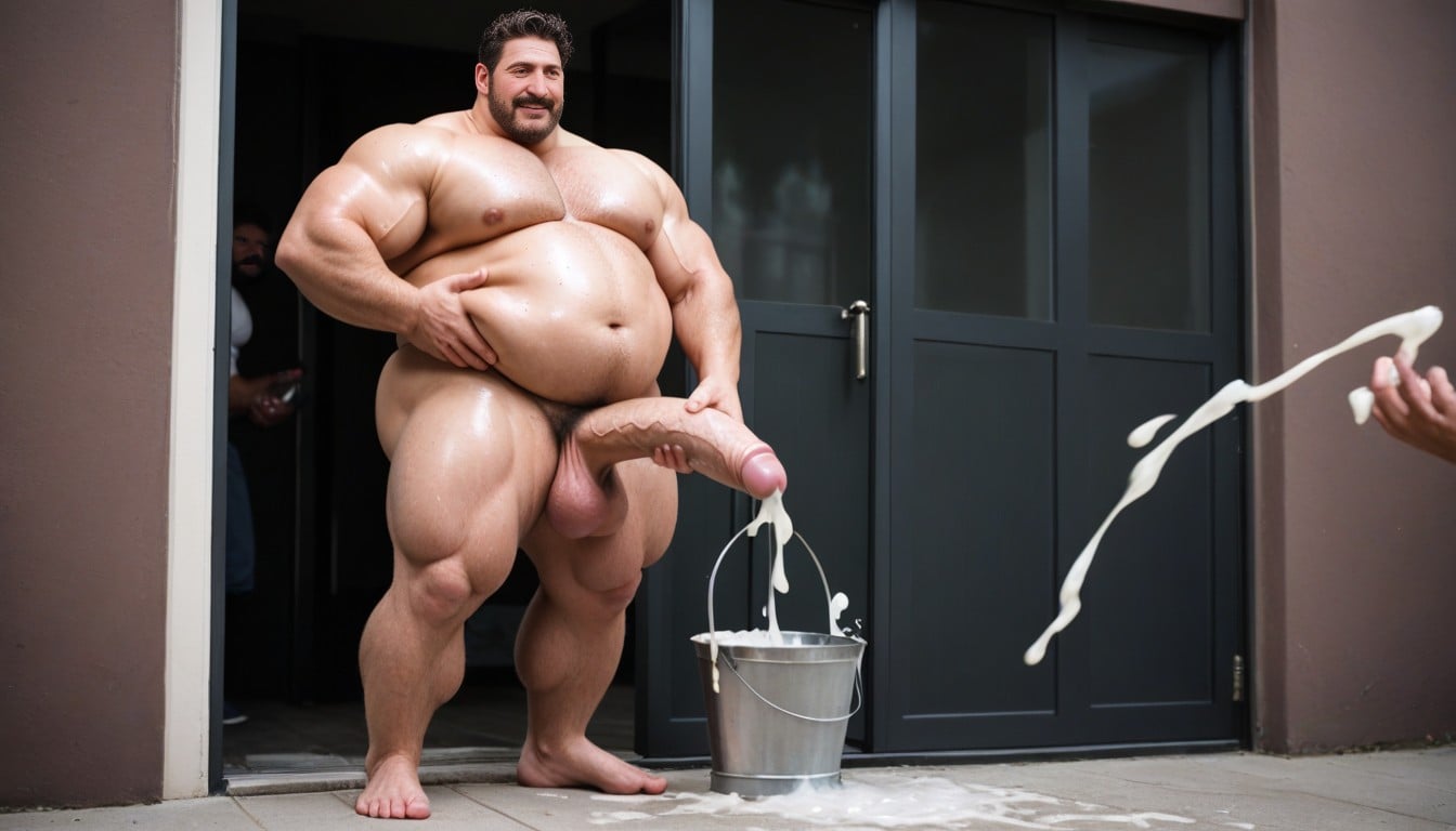 Standing, Naked, Love Handles AI Gay Porn