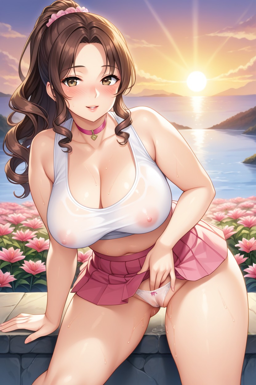 Playful Pose, Ponytail, Big Perfect Breast Hentai AI Porn