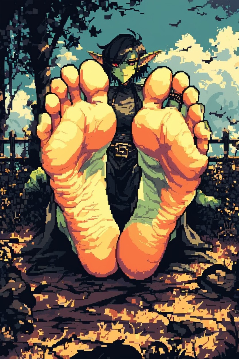 Wide Feet, Foot Fetish, Sitting Down Legs Spread AI Porn