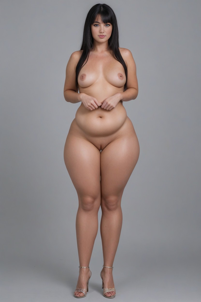 Hyper Huge Wide Hips, Extremely Juicy Bubble Butt, Perfect Model Face AI Porn