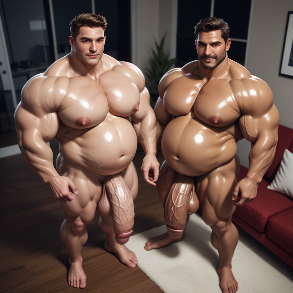 Big Thick Cock, Big Huge Feet, Tall 게이 AI 포르노