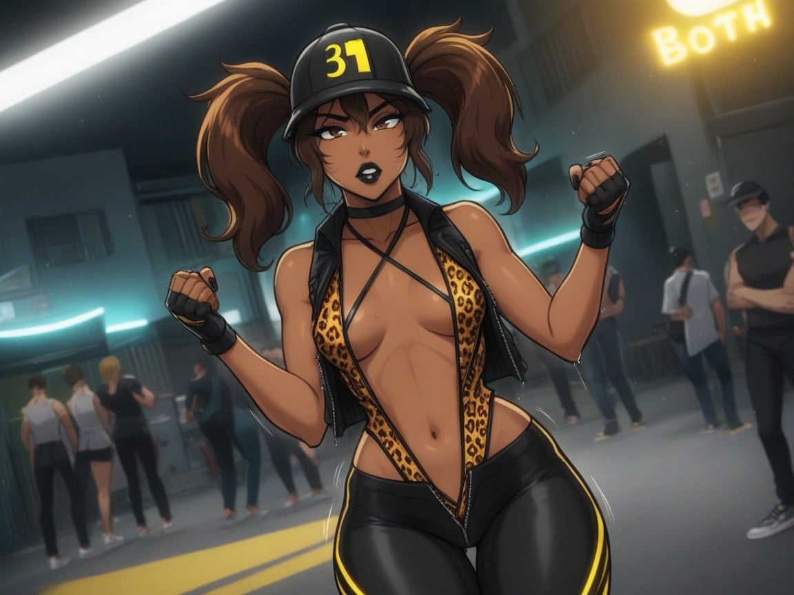 Vibrant Saturated Colors, Modern Setting, High Tight Breasts ラティーナAIエロ