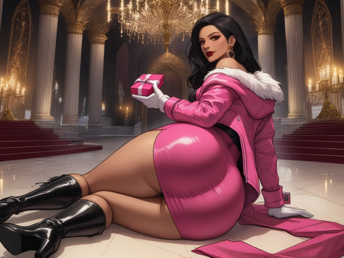 Pelo Negro, Straight Black Hair Flowing, Chandelier Porno latina IA
