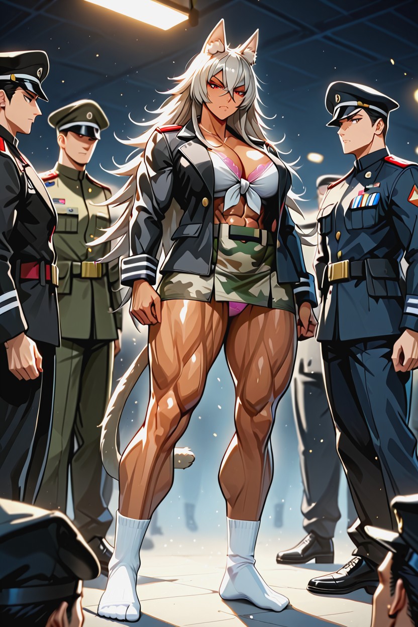 Serious Face, Military, Low Angle Hentai AI Porn