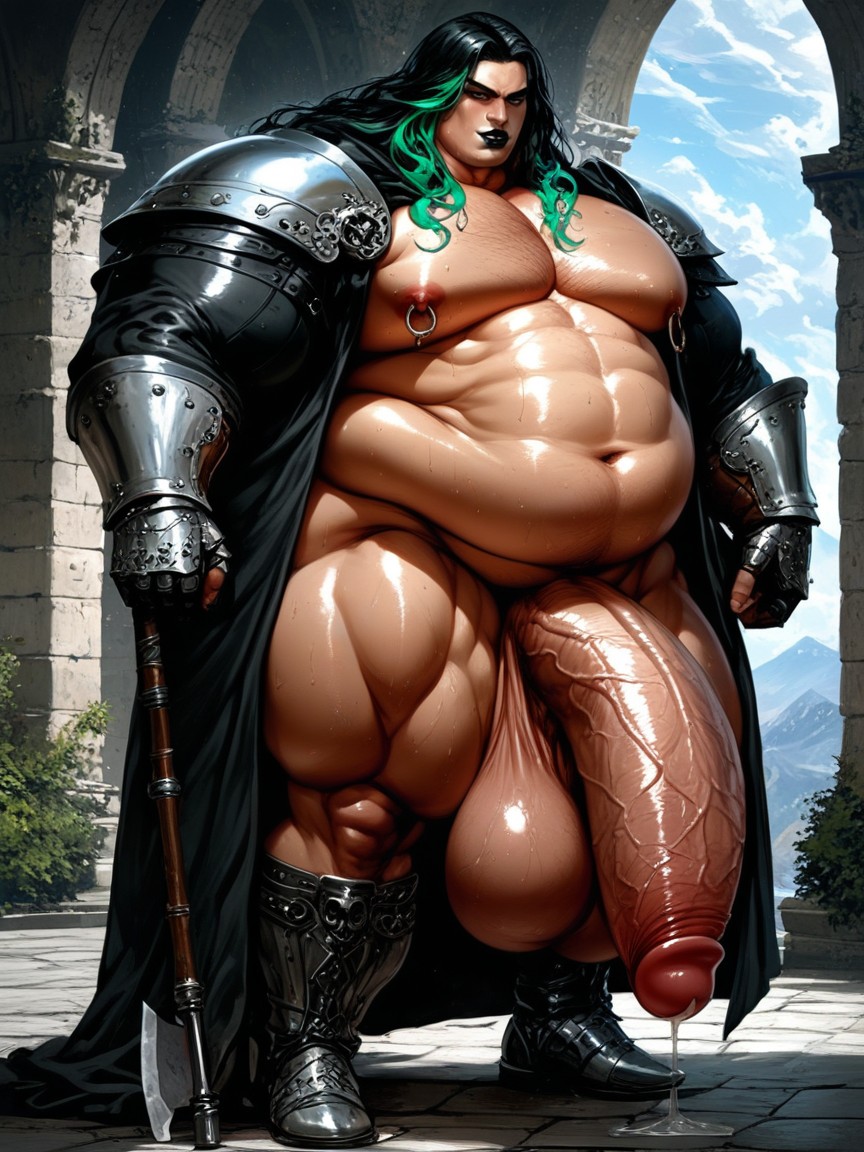 Penis Bigger Than Body, Nipple Rings, Hyper Cock Longer Than Leg AI Gay Porn