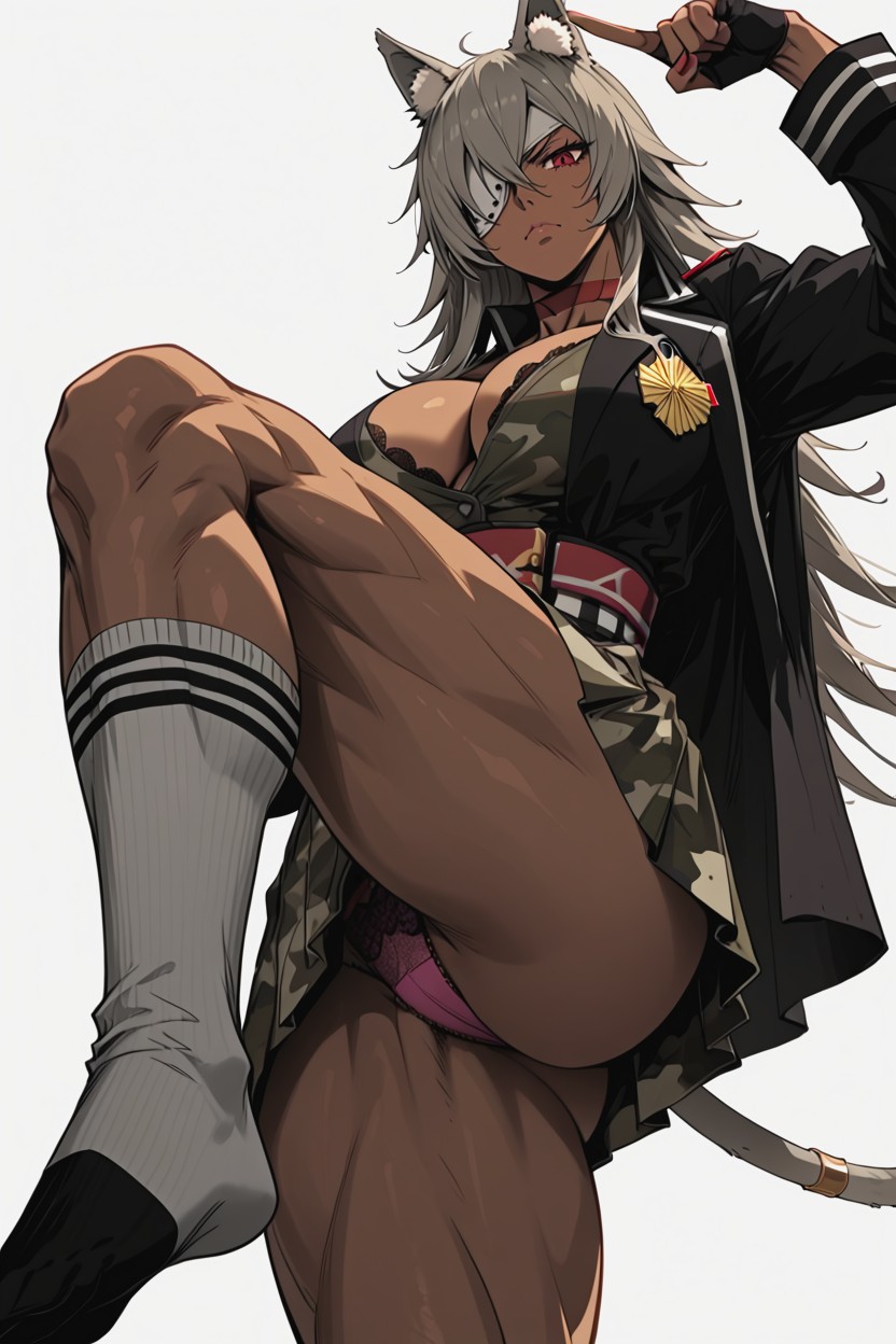 Ghislaine, Pointing At Viewer, Dark Brown Skin Hentai AI Porn