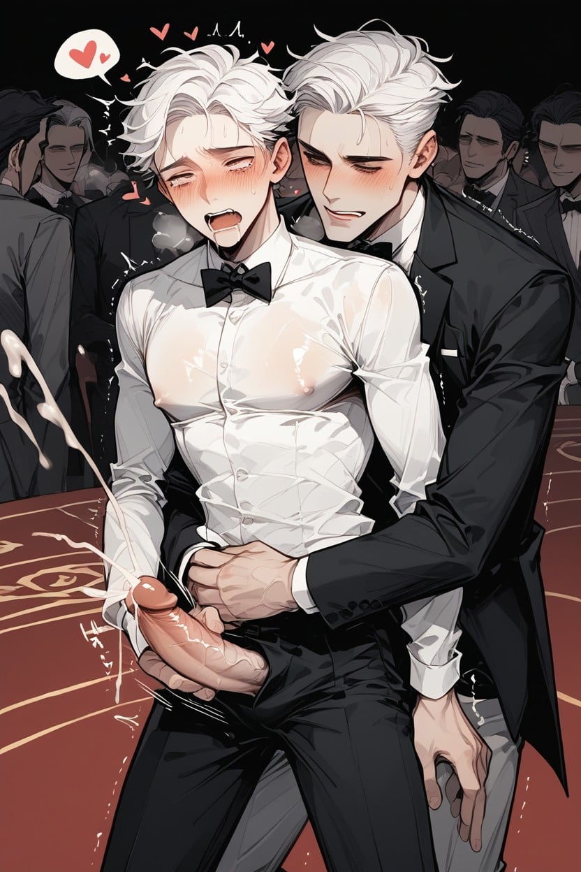 Cock Out, Flushed Penis, Casino AI Gay Porn