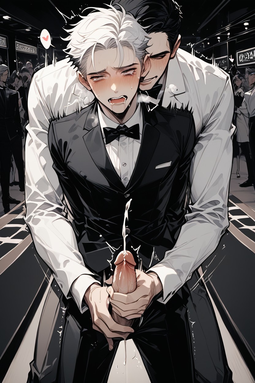 Beautiful Face, Drooling, Soft Shadow AI Gay Porn