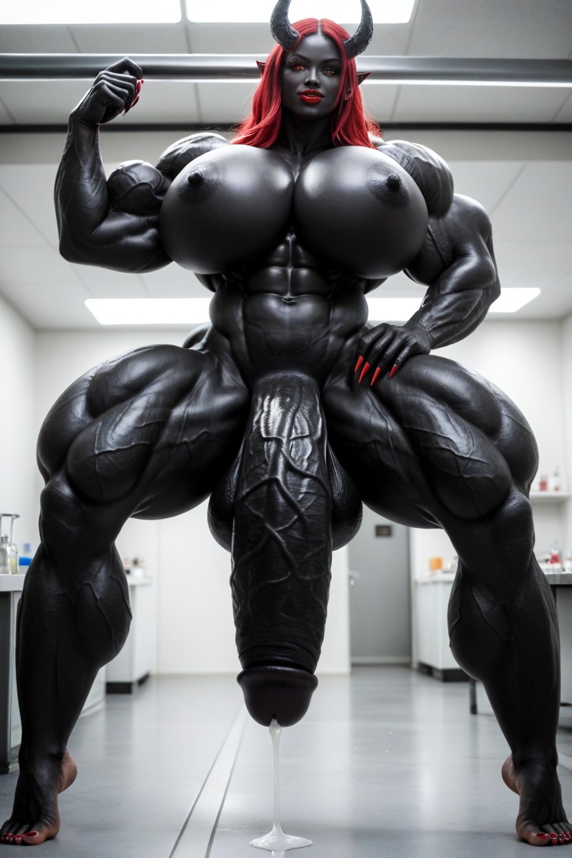 Black Cock Is Too Big, Big Oni Horns, コスプレ ニューハーフAIポルノ
