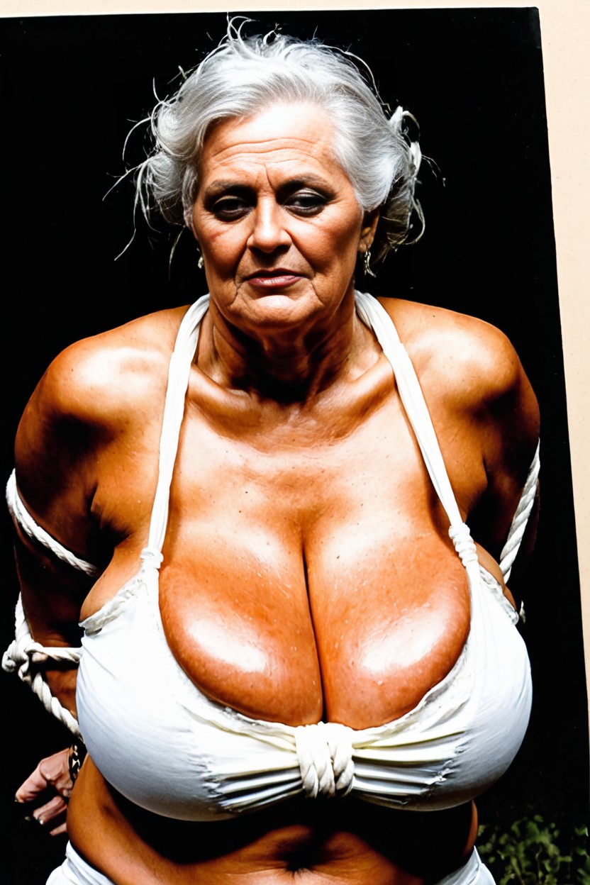 Granny, Freckles, Saggy Tits AI Porn
