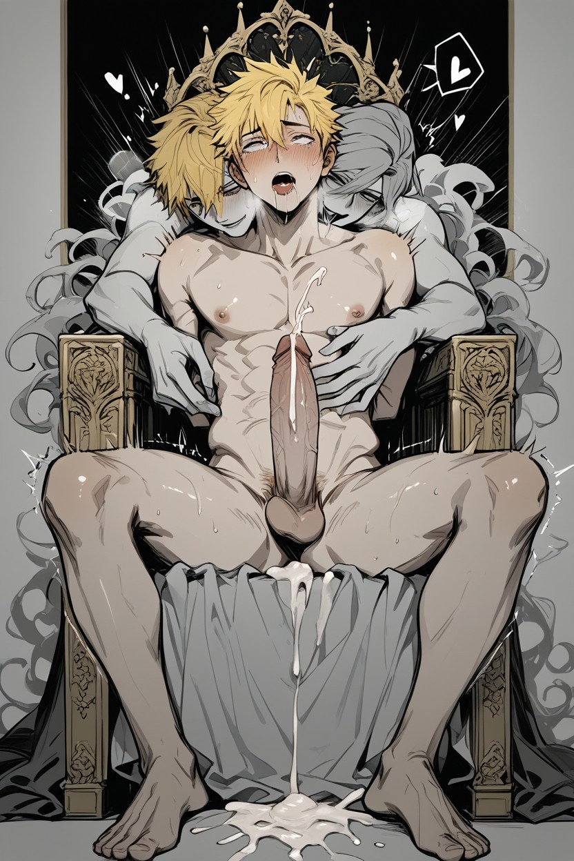 Blonde Hair, In Heat, Teary Eyes AI Gay Porn