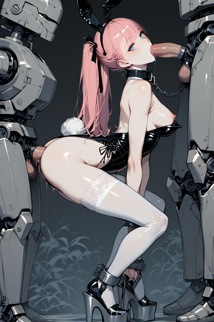 18+, Legs Restrained By Steel, Robots Hentai AI Porn